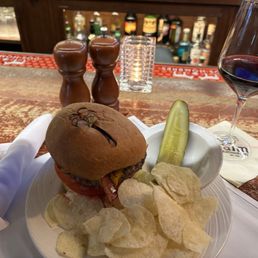 Good burger although they could have put French fries instead of potato chips for a $26 burger. Good burger although they could have put French fries instead of potato chips for a $26 burger.