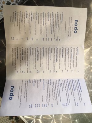 Menu photo 4 Nodo Downtown Iowa City, IA