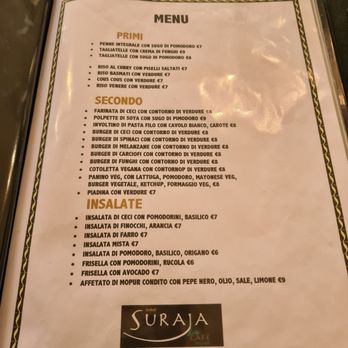 SuraJa Cafè - Menu first page - Cafeteria Near Me - Monza, Manitoba