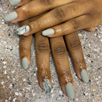 Emy's Nail Spa - Matte dip powder with marble design - Nail Salons Near Me Emy's Nail Spa - Matte dip powder with marble design - Nail Salons Near Me