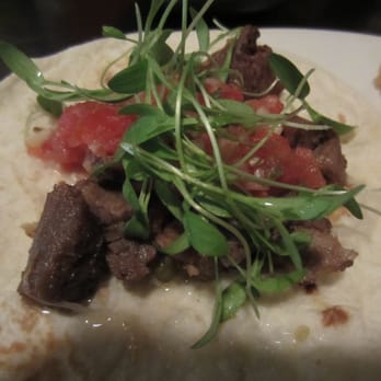 Holy Taco - Close-up of beef tongue taco. - Mexican Near Me - Atlanta, Georgia