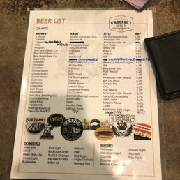 Beer list