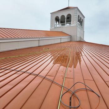 Clean 2 Preserve - Incarnation church in progress Soft washing, That section complete. - Roofing Near Me - St. Petersburg, Florida Clean 2 Preserve - Incarnation church in progress Soft washing, That section complete. - Roofing Near Me - St. Petersburg, Florida