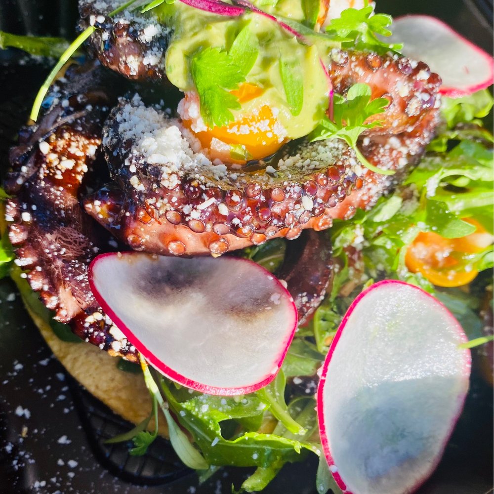 4Corners Streetkitchen - Grilled octopus tostada - Food Trucks Near Me 4Corners Streetkitchen - Grilled octopus tostada - Food Trucks Near Me