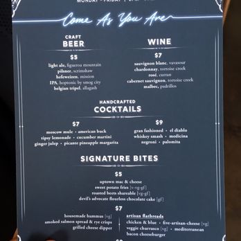 GRANVILLE - 4/9/2019 happy hour menu - New American Near Me - Pasadena, California