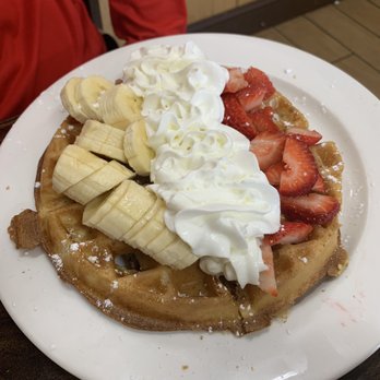 Rosy's Cafe - Waffle with Strawberry and Bananas - American Near Me - Hayward, California Rosy's Cafe - Waffle with Strawberry and Bananas - American Near Me - Hayward, California