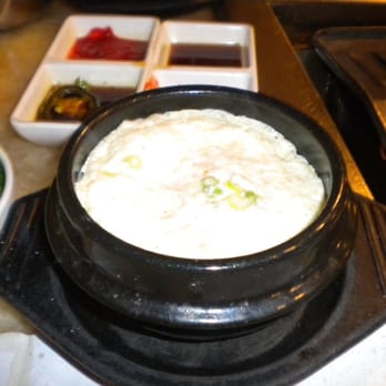 Cham Soot Gol - watery, salty egg soup.. :\ I'd go for the tofu next time - Barbeque Near Me - Garden Grove, California
