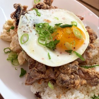 Noreetuh - Mochiko Chicken Loco Moco was DISAPPOINTING and so sad about it. Order a side of kimchi because it needs it. - New American Near Me - New York, New York Noreetuh - Mochiko Chicken Loco Moco was DISAPPOINTING and so sad about it. Order a side of kimchi because it needs it. - New American Near Me - New York, New York