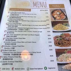 Double J Hong Kong Fusion - Menu