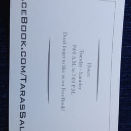 Hours and FB info Hours and FB info