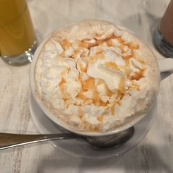 SYRUP - Algonquin - This is a caramel pecan macchiato I got it hot and added whipped cream. You can also get it iced.