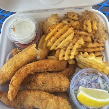 Tin Fish - Fish n Chips, came with tartar sauce, cocktail sauce, and coleslaw - Seafood Near Me - Oceanside, California Tin Fish - Fish n Chips, came with tartar sauce, cocktail sauce, and coleslaw - Seafood Near Me - Oceanside, California