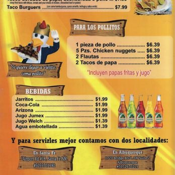 El Rey Del Pollo - Menu - Mexican Near Me - Santa Fe, New Mexico