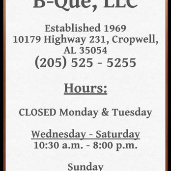 Fat Mans Bar B Que - Address phone number business hours - Barbeque Near Me - Cropwell, Alabama Fat Mans Bar B Que - Address phone number business hours - Barbeque Near Me - Cropwell, Alabama