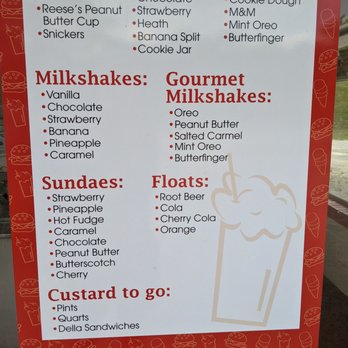 Della’s Frozen Custard - menu - Ice Cream & Frozen Yogurt Near Me - Natrona Heights, Pennsylvania Della’s Frozen Custard - menu - Ice Cream & Frozen Yogurt Near Me - Natrona Heights, Pennsylvania