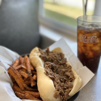 A Taste Of Philly - I was excited when my lunch was delivered: Philly cheesesteak and sweet potato fries with cinnamon sugar... - Cheesesteaks Near Me - Garner, North Carolina A Taste Of Philly - I was excited when my lunch was delivered: Philly cheesesteak and sweet potato fries with cinnamon sugar... - Cheesesteaks Near Me - Garner, North Carolina