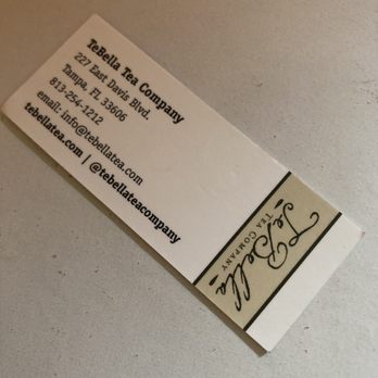 TeBella Tea Company - Business card - Coffee & Tea Near Me - Tampa, Florida TeBella Tea Company - Business card - Coffee & Tea Near Me - Tampa, Florida
