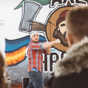 Bad Axe Throwing - Coach Joel in action - Axe Throwing Near Me - Burlington, Ontario Bad Axe Throwing - Coach Joel in action - Axe Throwing Near Me - Burlington, Ontario