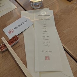 Our 10 course tasting menu. Best boyfriend ever!