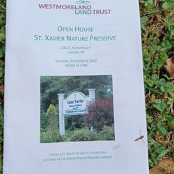 St Xavier Nature Preserve - Check out the bee that flew over the booklet.