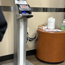 Barnet Dulaney Perkins Eye Center - When you enter the office, you can't speak to a human. U see this machine instead.
