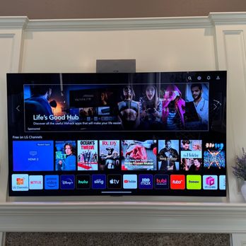 Lupen Systems - 65" LG OLED TV after mounting - Home Network Installation Near Me Lupen Systems - 65" LG OLED TV after mounting - Home Network Installation Near Me