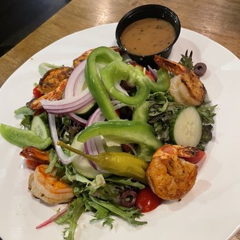 The Station - Salad with grilled shrimp and balsamic dressing - New American Near Me - Naugatuck, Connecticut