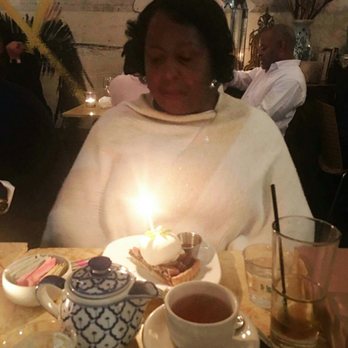 Mua - Birthday girl with her Pecan Pie dessert - Bars Near Me - Oakland, California