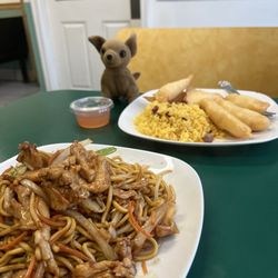 Johnsons Kitchen - Chicken lo mein and chicken fingers and crab rangoon