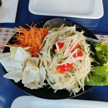 Thai Time Restaurant - Papaya salad not spicy at all -ask for peppers on the side - Thai Near Me - San Francisco, California