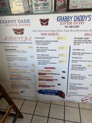 Menu photo 1 Krabby Daddy's Cape Girardeau Cape Girardeau, MO