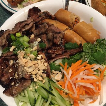 Pho Thai Hung - Yum vermicelli bow with grilled pork and egg rols - Vietnamese Near Me - Richmond, California Pho Thai Hung - Yum vermicelli bow with grilled pork and egg rols - Vietnamese Near Me - Richmond, California