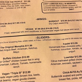 Slider Inn - Midtown - Menu - Burgers Near Me - Memphis, Tennessee Slider Inn - Midtown - Menu - Burgers Near Me - Memphis, Tennessee