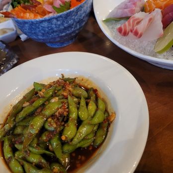 Show Sushi - Spicy Garlic Edamame - Sushi Bars Near Me - La Palma, California
