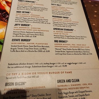 Ford's Garage Plantation - Menu - Bars Near Me - Plantation, Florida Ford's Garage Plantation - Menu - Bars Near Me - Plantation, Florida