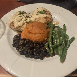 Havana - Havana crab cakes topped with a spicy remoulade. black beans, green beans and sweet potatoes