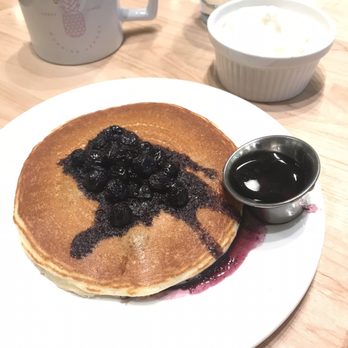 Benedict's - 1 blueberry pancake with whipped cream on the side - Breakfast & Brunch Near Me - Rochester, Minnesota Benedict's - 1 blueberry pancake with whipped cream on the side - Breakfast & Brunch Near Me - Rochester, Minnesota