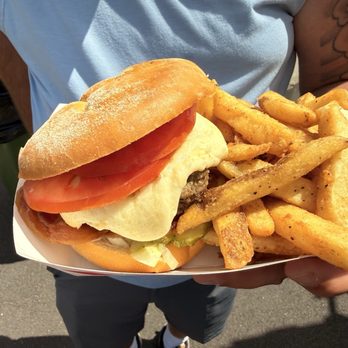 Trinity Health Stadium - Quarter size beef patty from Steamed burger food truck that I DO NOT RECOMMEND - Stadiums & Arenas Near Me - Hartford, Connecticut Trinity Health Stadium - Quarter size beef patty from Steamed burger food truck that I DO NOT RECOMMEND - Stadiums & Arenas Near Me - Hartford, Connecticut