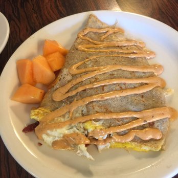 Wholly Crepe - Savory crepe with bacon, eggs and chipotle sauce - Creperies Near Me - Poway, California