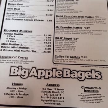 Big Apple Bagels - Bagels Near Me - Surfside Beach, South Carolina Big Apple Bagels - Bagels Near Me - Surfside Beach, South Carolina