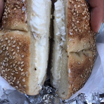 Bagel Hut - Toasted sesame with cream cheese - Bagels Near Me - Farmingdale, New York Bagel Hut - Toasted sesame with cream cheese - Bagels Near Me - Farmingdale, New York