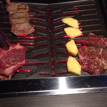 Bon KBBQ - Pineapple Galbi Steak and Black Angus Prime Ribeye.  Very good!! - Korean Near Me - Arlington, Texas