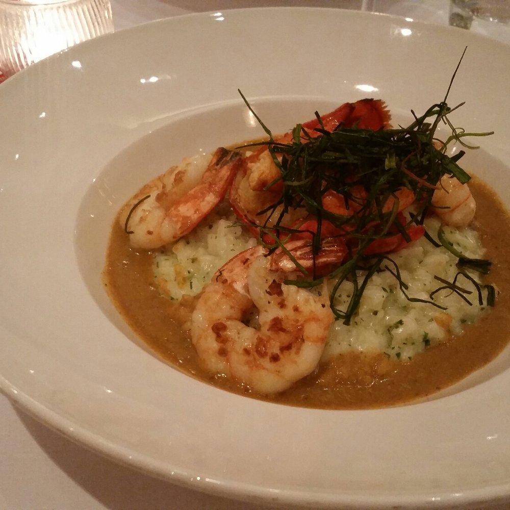 Café du Centre - Lobster and shrimp risotto - French Near Me - Geneva, GE Café du Centre - Lobster and shrimp risotto - French Near Me - Geneva, GE