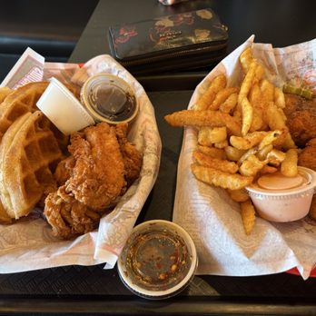 Urban Bird Hot Chicken - Chicken and waffles. Loved the honey jalapeño dipping sauce. - Chicken Shop Near Me - San Antonio, Texas Urban Bird Hot Chicken - Chicken and waffles. Loved the honey jalapeño dipping sauce. - Chicken Shop Near Me - San Antonio, Texas