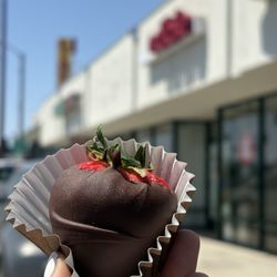 Sweet chocolate covered strawberry