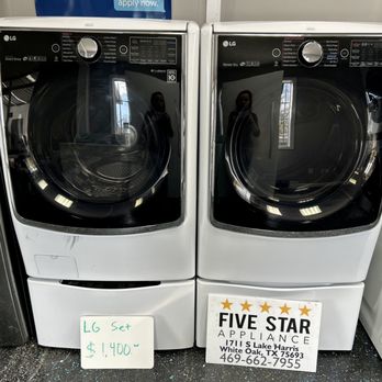 Five Star Appliance - Lg washer dryer set with pedestals and sidekick washer - Appliances Near Me - White Oak, Texas Five Star Appliance - Lg washer dryer set with pedestals and sidekick washer - Appliances Near Me - White Oak, Texas