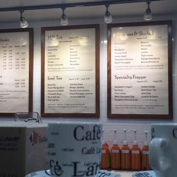 Bubble Boba - Menu on the wall - Coffee & Tea Near Me - Santa Monica, California