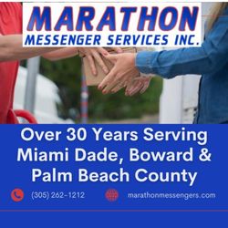 Marathon Messenger Service - BEST SAME DAY DELIVERY IN TOWN GUARANTEED!! 305-262-1212