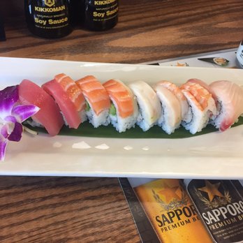 HIRO Sushi - Rainbow roll. Yum! - Japanese Near Me - Medford, Oregon HIRO Sushi - Rainbow roll. Yum! - Japanese Near Me - Medford, Oregon