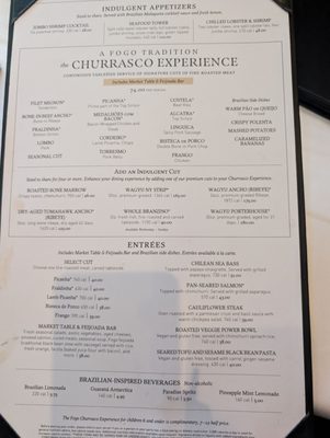 Menu photo 8 Fogo de Chão Washington Dc, DC
